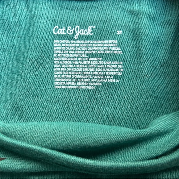 Cat & Jack Teal Star Print Dress - Picture 3 of 4